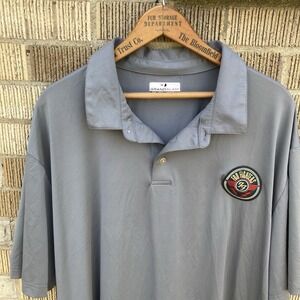 Men's XXL Gray Golf Polo with Iron-on Foo Fighters Band Patch Grand Slam Stretch